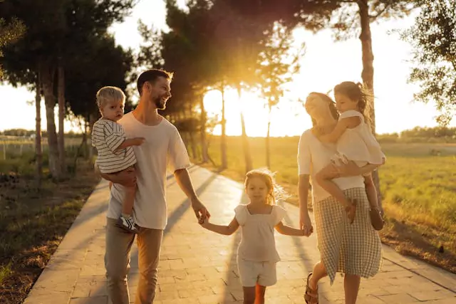 A family in Coral Springs, representing the support and protection offered by the Law Offices of E.F. Robinson